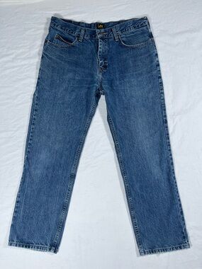 Lee Relaxed Fit Men's Classic Blue Straight-Leg Jeans 34X29